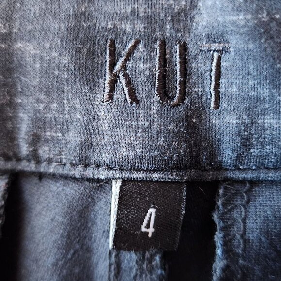 Kut From The Kloth Skinny Abstract Plaid Gray Pants Womens 4 - Picture 5 of 7